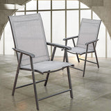 Outdoor Chairs: Outdoor Folding Chair Metal Portable Patio Balcony Chair with Backrest Sub Chair