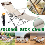 Outdoor Chairs: Outdoor Folding Recliner Portable Beach Camping Chair for Sitting and Lying