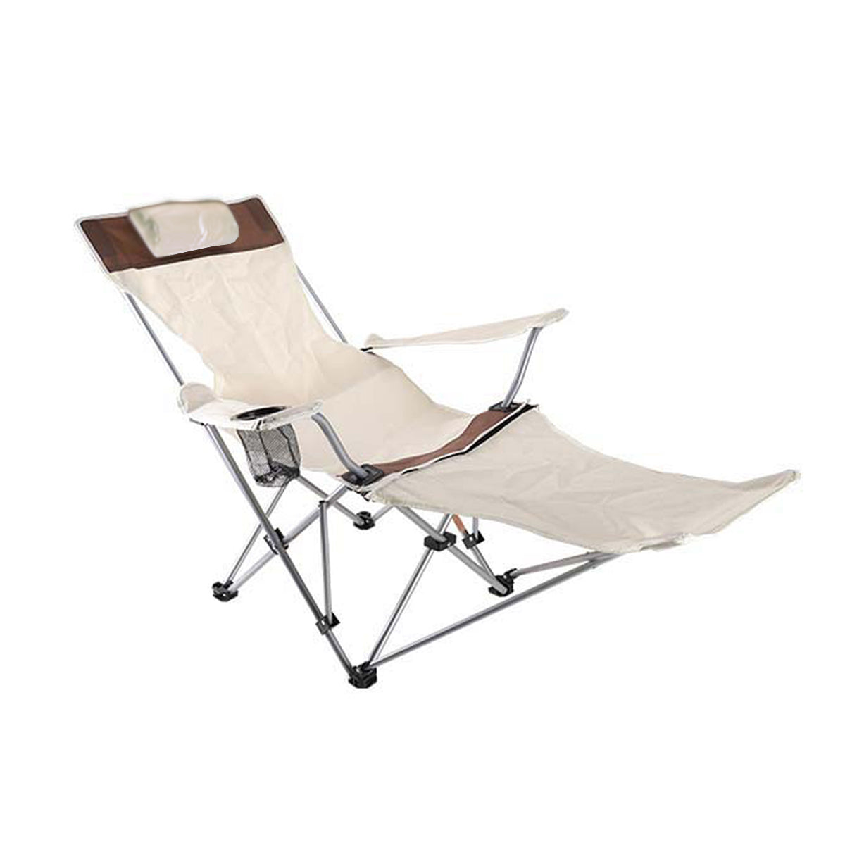 Outdoor Chairs: Outdoor Folding Recliner Portable Beach Camping Chair for Sitting and Lying