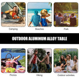 Outdoor Tables: Aluminium Alloy Folding Table Portable Outdoor Camping Picnic Multifunctional