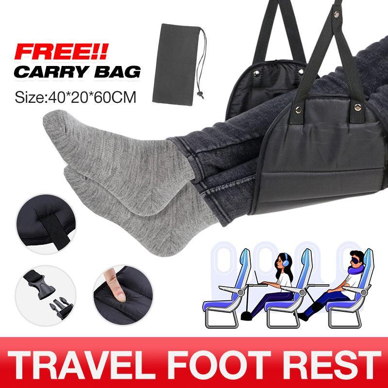 Foot Care: Travel Foot Rest Footrest Leg Pillow Airplane Flight Foam Cushion Sling Hammock
