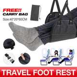 Foot Care: Travel Foot Rest Footrest Leg Pillow Airplane Flight Foam Cushion Sling Hammock