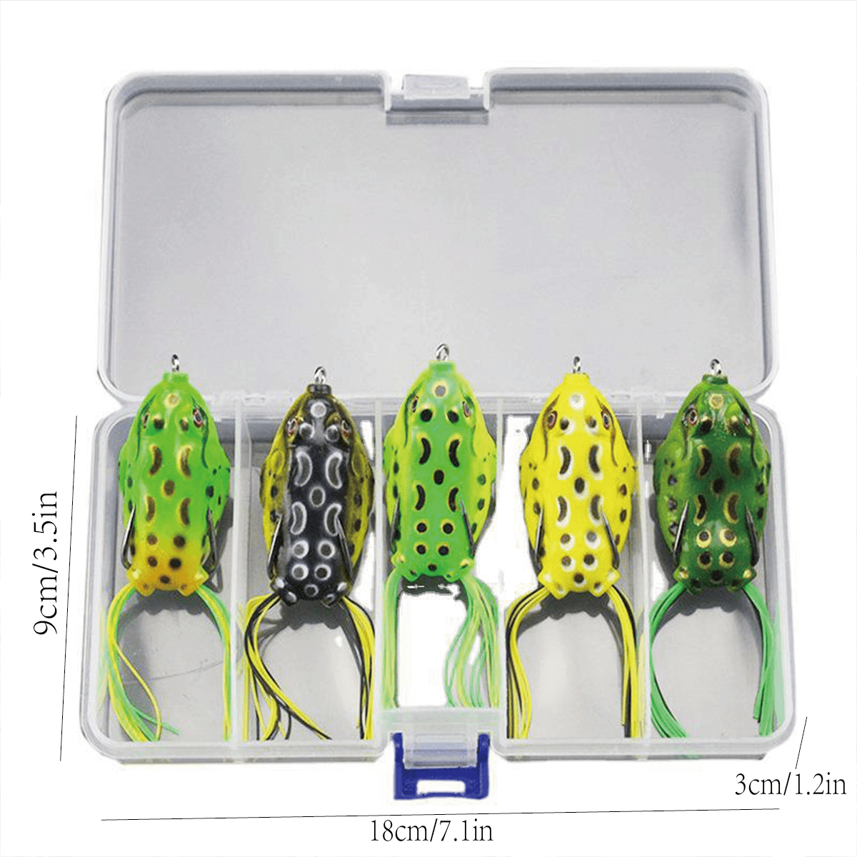 Fishing Tackle: 5pcs Soft Frog Lure Set Fishing Bait Frog Fake Lures for Bass Fishing Tackle