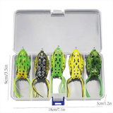 Fishing Tackle: 5pcs Soft Frog Lure Set Fishing Bait Frog Fake Lures for Bass Fishing Tackle