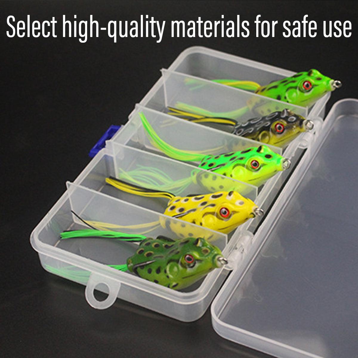 Fishing Tackle: 5pcs Soft Frog Lure Set Fishing Bait Frog Fake Lures for Bass Fishing Tackle