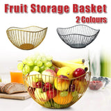 Postage Satchels & Boxes: Large Iron Fruit Storage Basket Home Decor Snack Candy Plate Living Room Basket - Black
