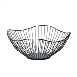 Postage Satchels & Boxes: Large Iron Fruit Storage Basket Home Decor Snack Candy Plate Living Room Basket - Black