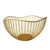 Postage Satchels & Boxes: Large Iron Fruit Storage Basket Home Decor Snack Candy Plate Living Room Basket - Black
