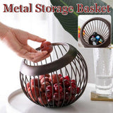 Storage Boxes: Creative Iron Melon Fruit Basket Capsule Holder Coffee Rack Dried Fruit Storage
