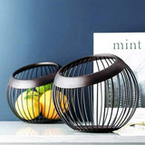 Storage Boxes: Creative Iron Melon Fruit Basket Capsule Holder Coffee Rack Dried Fruit Storage