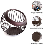 Storage Boxes: Creative Iron Melon Fruit Basket Capsule Holder Coffee Rack Dried Fruit Storage