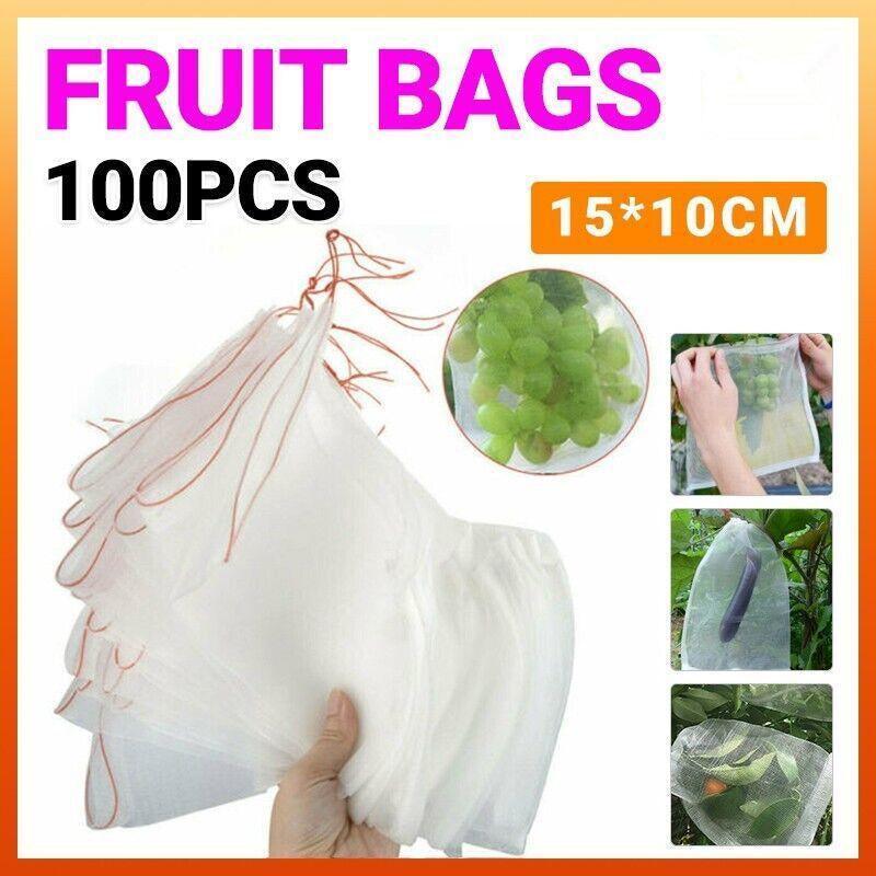 Household Insect Repellents: 100X Fruit Fly Protection Bags - Exclusion Net to Stop Pests & Bugs