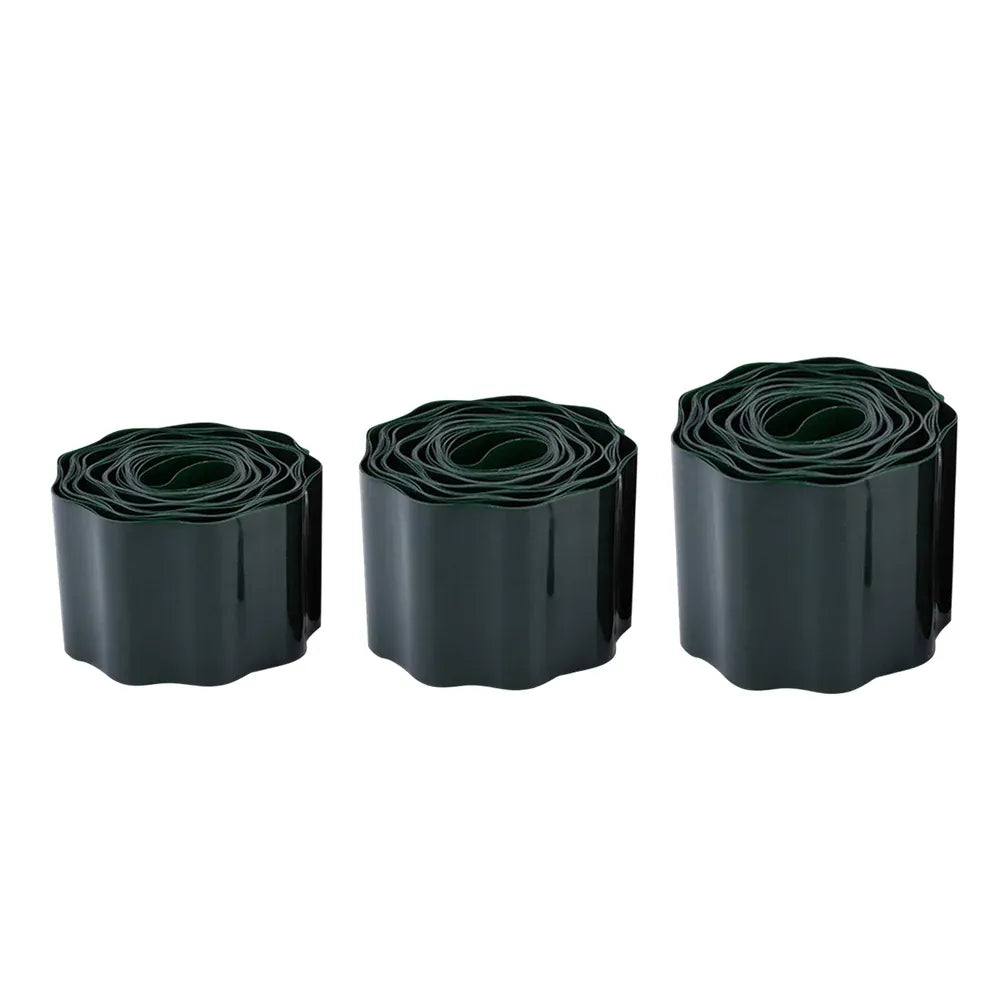 Green Garden Landscape Edging Border Flexible Lawn Fence Roll Outdoor Decor - 10cm