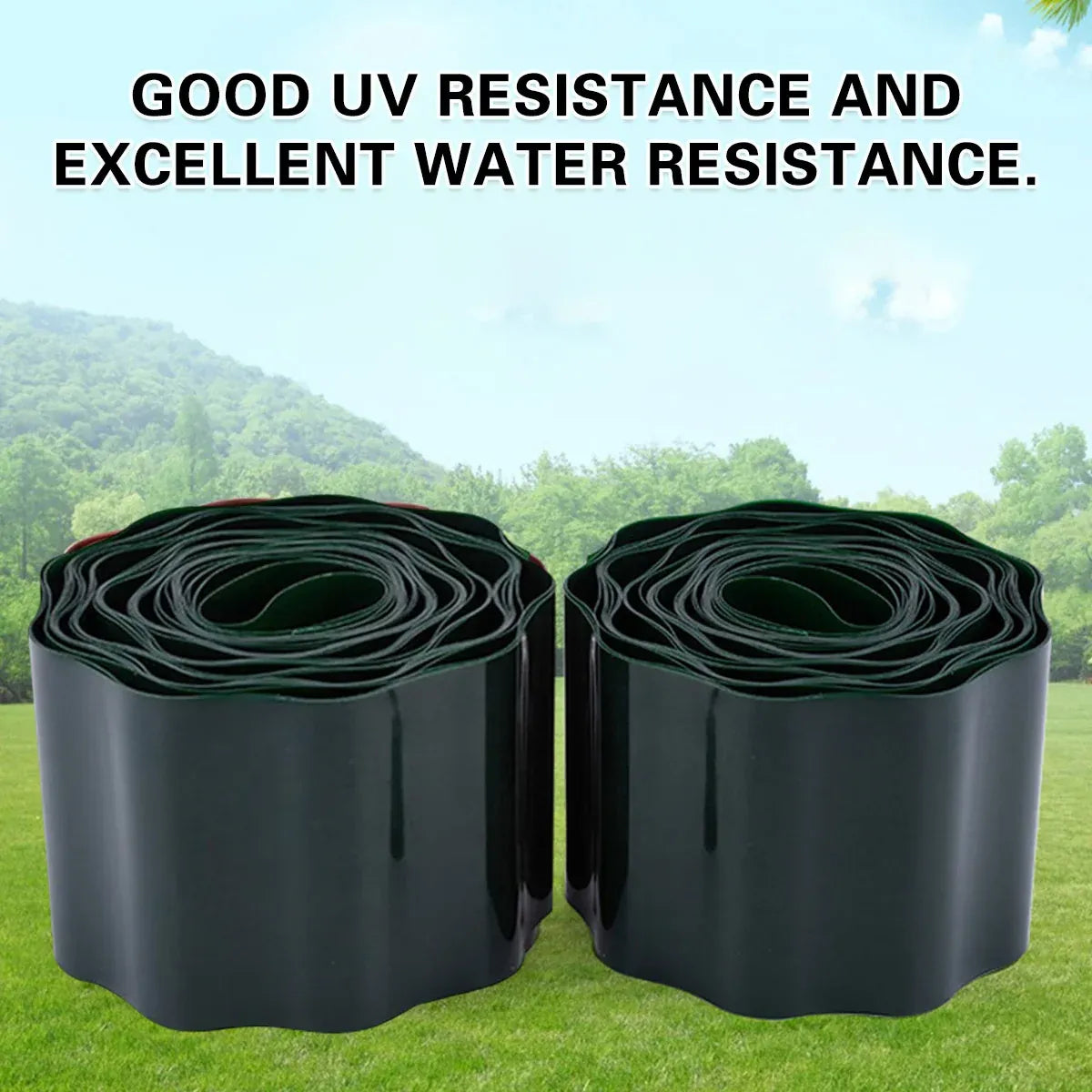 Green Garden Landscape Edging Border Flexible Lawn Fence Roll Outdoor Decor - 10cm