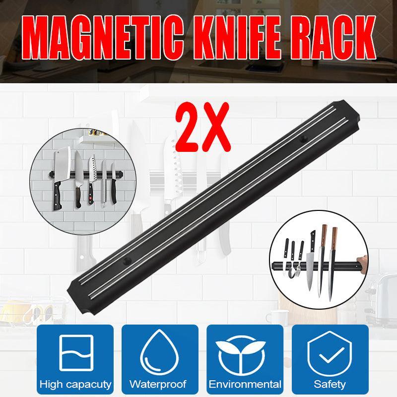 Bathroom Cabinets, Cupboards & Storage: 2X Magnetic Knife Rack Magnet Wall Mount Holder Strip Utensil Shelf Kitchen Tool