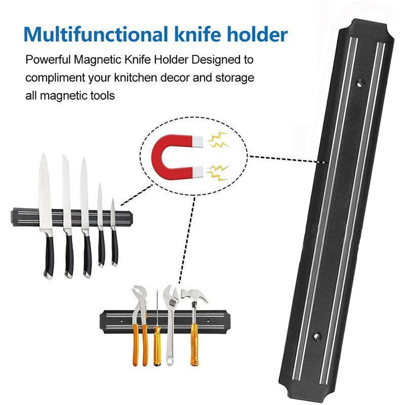 Bathroom Cabinets, Cupboards & Storage: 2X Magnetic Knife Rack Magnet Wall Mount Holder Strip Utensil Shelf Kitchen Tool