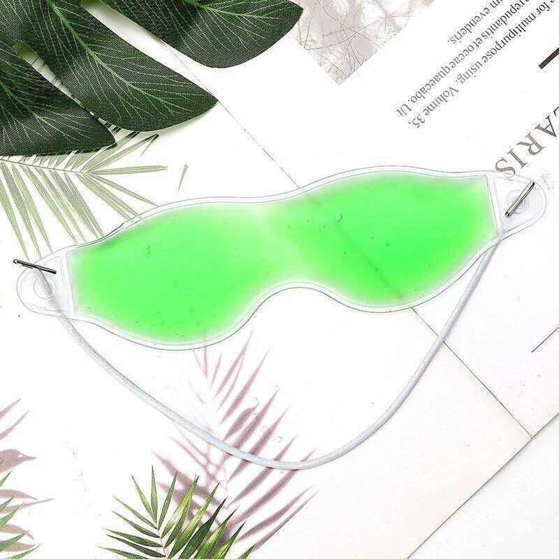 Wellness Accessories: Green Relaxing Gel Eye Mask Cold Pack Warm Hot Heat Ice Cool Pad Puffiness Headache - 2PCS