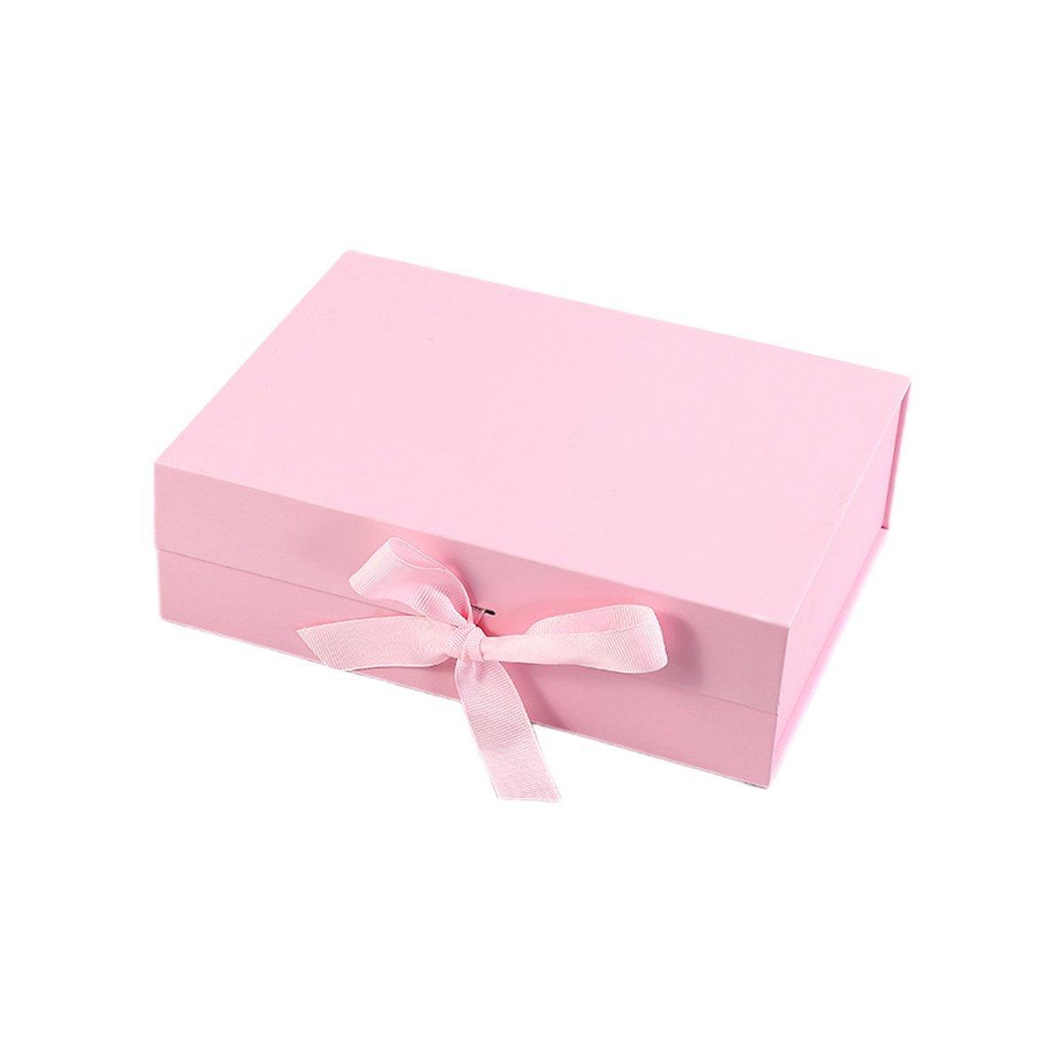 Jewellery Making Kits: 5X Medium Premium Gift Boxes with Ribbon Multi-Color Hamper Packaging Set - Orange