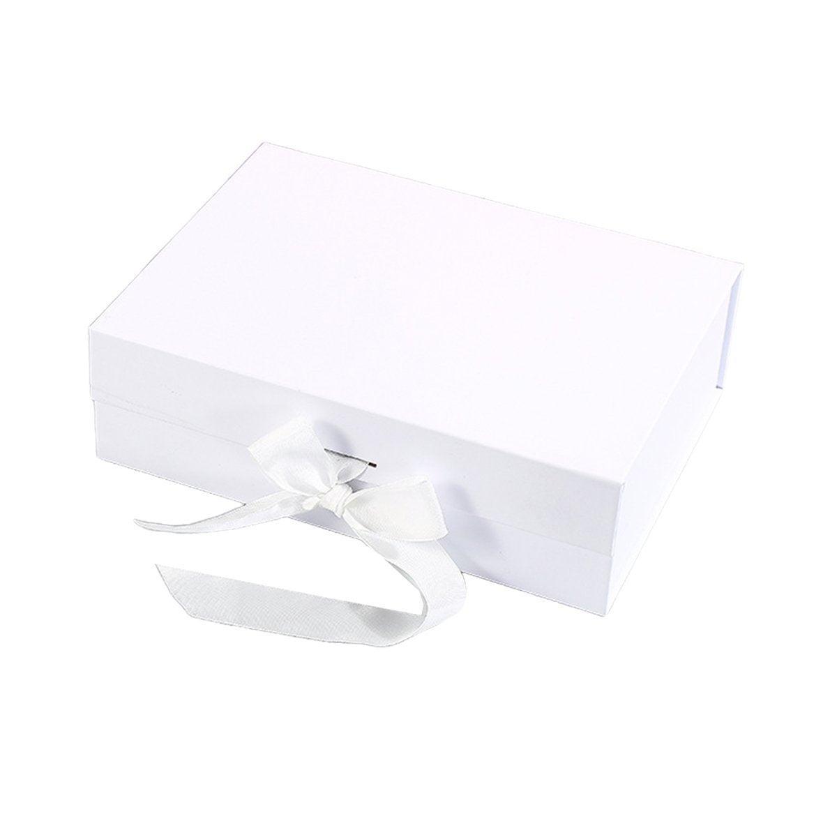 Jewellery Making Kits: 5X Medium Premium Gift Boxes with Ribbon Multi-Color Hamper Packaging Set - Orange