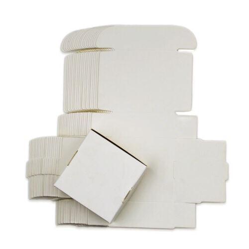 Postage Satchels & Boxes: 40x Paper Wedding Favour Boxes Party Favour Cookie Candy Soap Bomboniere boxes - White