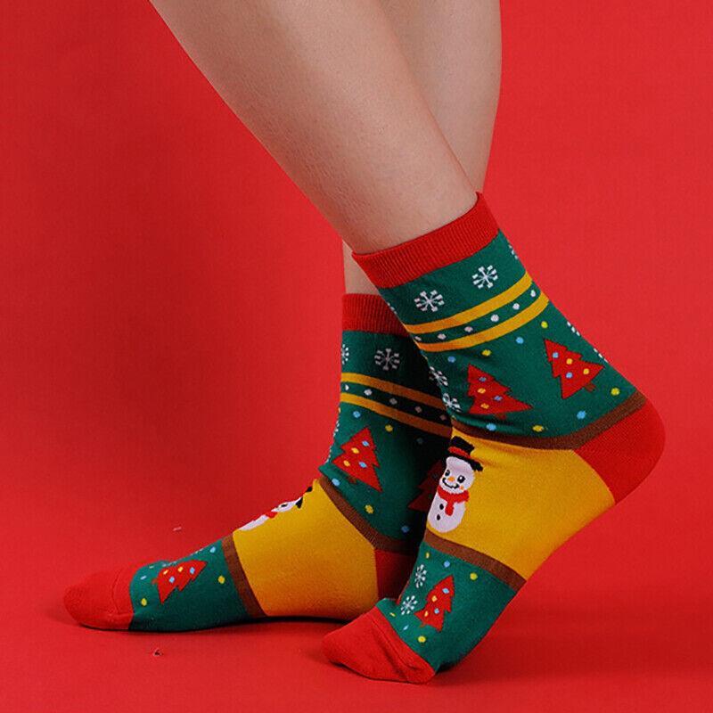 Foot Care: Christmas Socks Santa Reindeer Snowman Pattern Xmas Party Gift Stockings - Bear