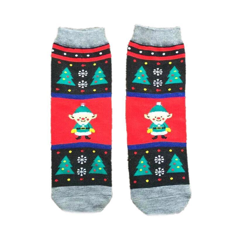Foot Care: Christmas Socks Santa Reindeer Snowman Pattern Xmas Party Gift Stockings - Santa