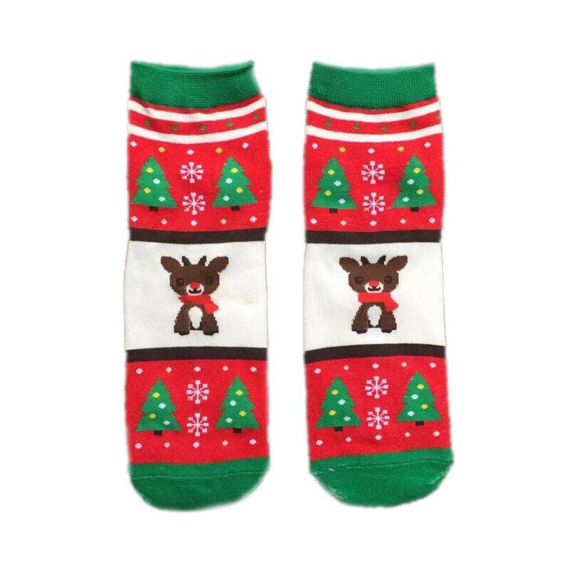 Foot Care: Christmas Socks Santa Reindeer Snowman Pattern Xmas Party Gift Stockings - Santa