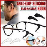 Men's Accessories: Silicone Glasses Ear Hooks Anti Slip Grip Spectacle Holder Sports Temple Tips - Black