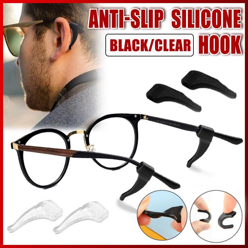 Men's Accessories: Silicone Glasses Ear Hooks Anti Slip Grip Spectacle Holder Sports Temple Tips - Clear