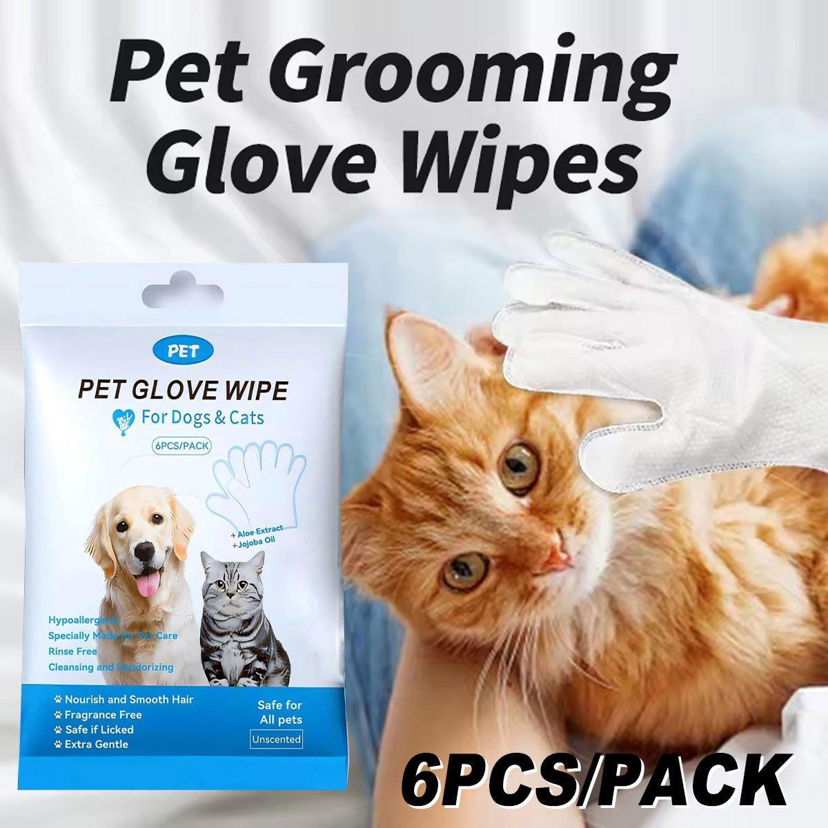 Reptile & Amphibian Habitats: Cat Dog Cleaning Gloves Wipes Fur Disposable Face Washing Grooming