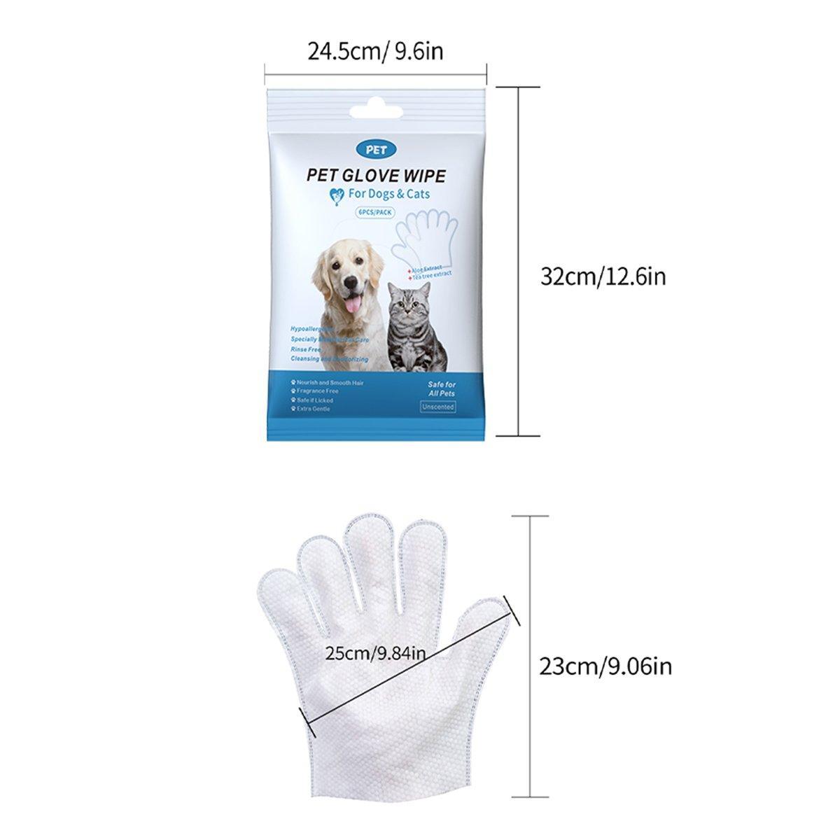 Reptile & Amphibian Habitats: Cat Dog Cleaning Gloves Wipes Fur Disposable Face Washing Grooming