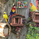 Bird Cage Accessories: Parrot Gnawing Toys Woven Grass Nets Colourful Chewing Bird Cage Play