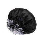 Women's Sleepwear: Womens Satin Sleep Cap Bonnet Elastic Wide Band Hair Sleeping Hat - Gold
