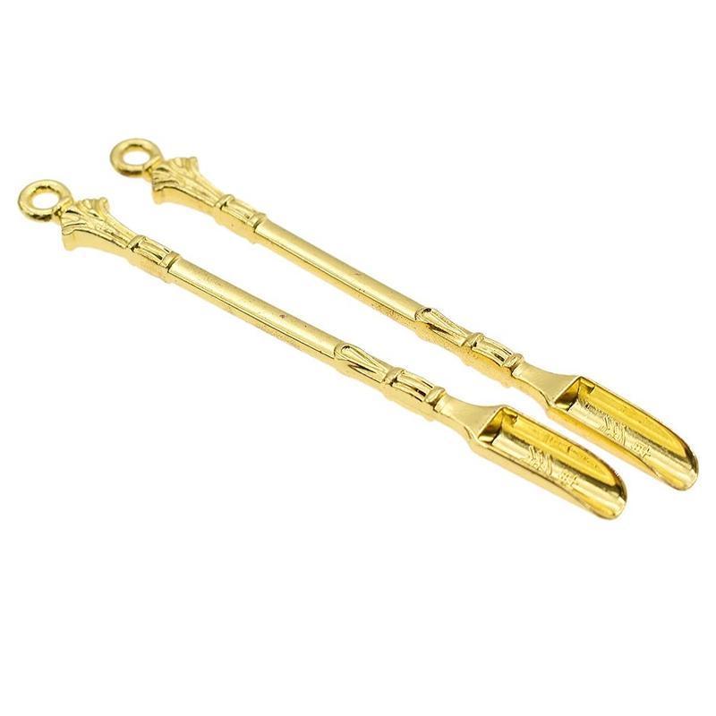 Kitchen Utensils: 2PCS Gold Mini Scoop Spoon Metal Powder Spatula for Kitchen Craft or Resin Use