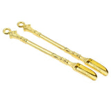 2PCS Gold Mini Scoop Spoon Metal Powder Spatula for Kitchen Craft or Resin Use