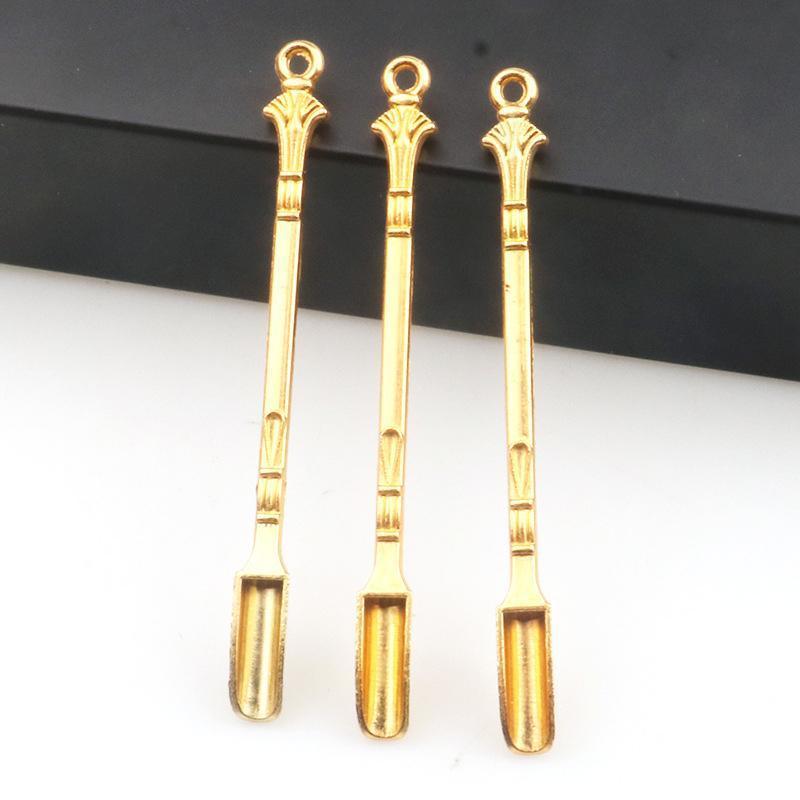 Kitchen Utensils: 2PCS Gold Mini Scoop Spoon Metal Powder Spatula for Kitchen Craft or Resin Use