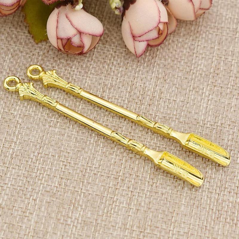 Kitchen Utensils: 2PCS Gold Mini Scoop Spoon Metal Powder Spatula for Kitchen Craft or Resin Use