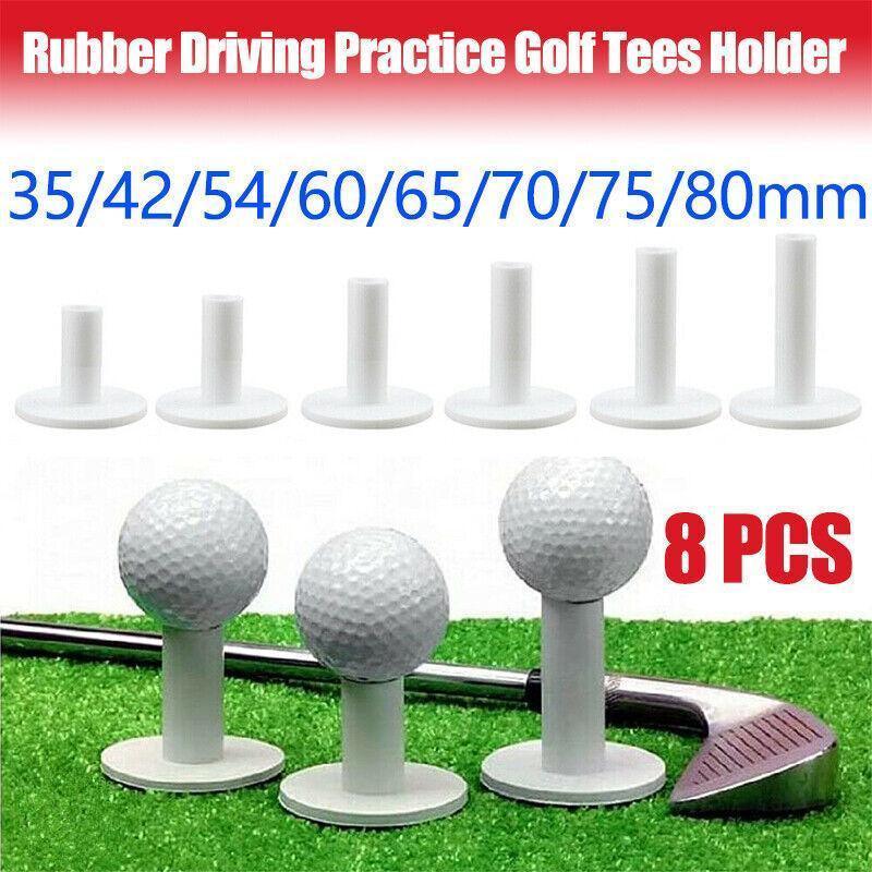 Golf Accessories: 8X Rubber Driving Practice Golf Tees Holder Rubber Driving Range Home Training