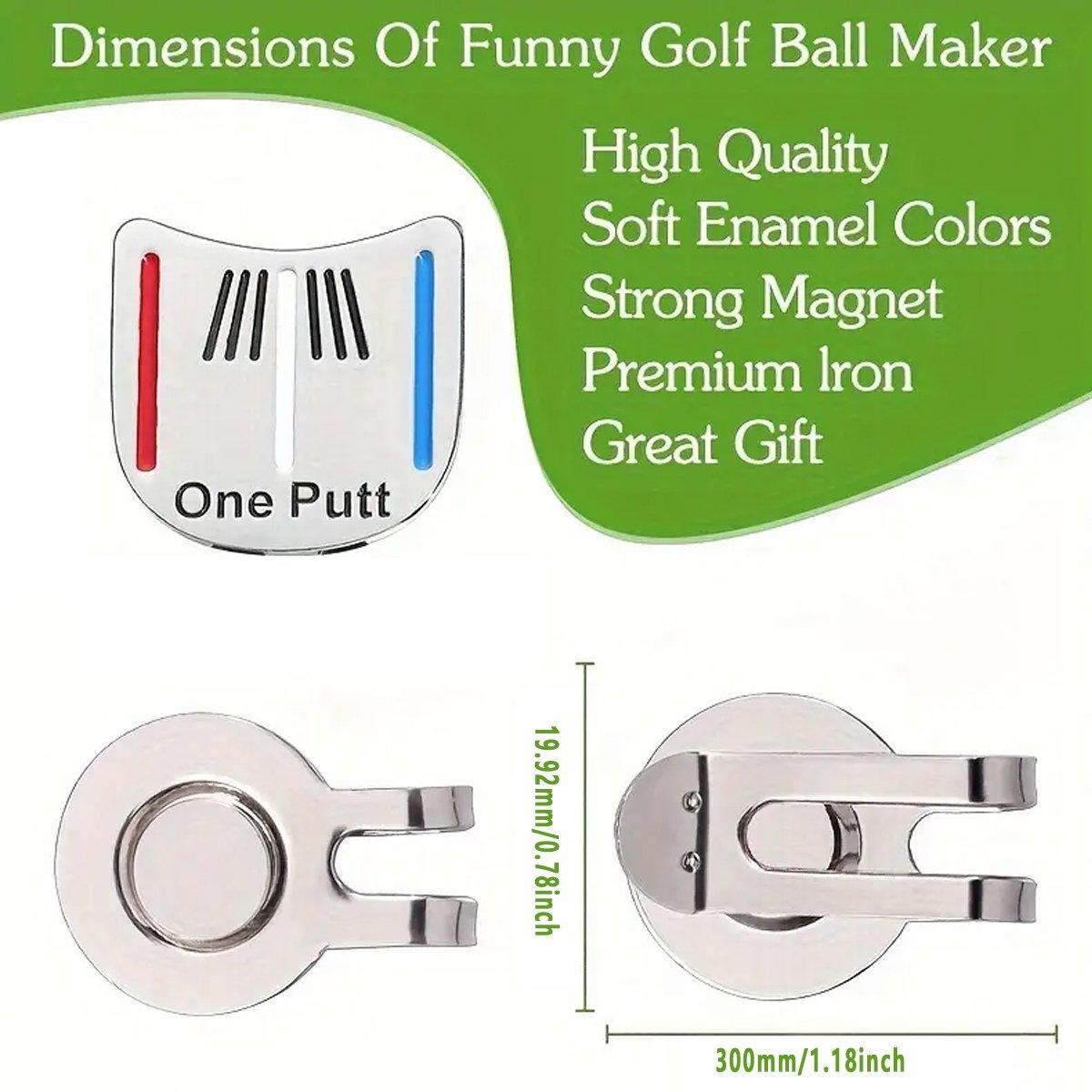 Supports & Braces: Golf Ball Marker Metal With Hat Clip Golf Training Aid Outdoor Sport Aiming Tool