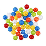 Golf Accessories: 50PCS Plastic Whiffle Airflow Hollow Golf Practice Training Balls Golf Sport