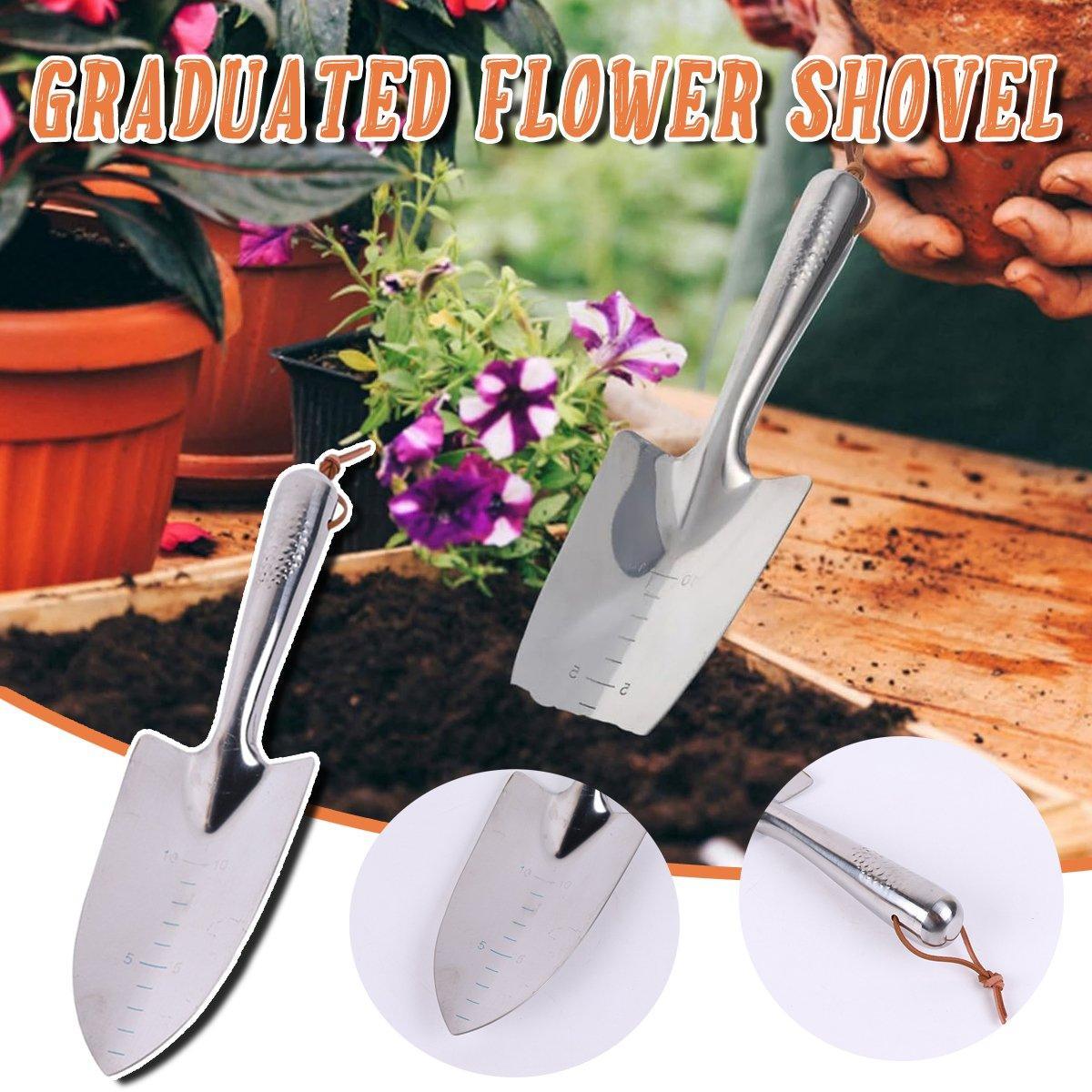 Gardening Tools: Stainless Steel Scale Spade Gardening Shovel Small Gardens Succulents Plant Tool