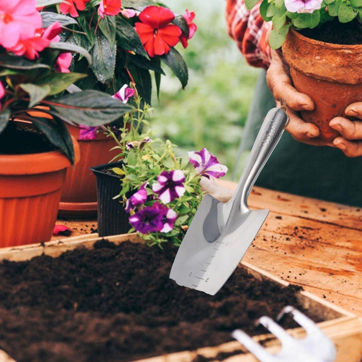 Gardening Tools: Stainless Steel Scale Spade Gardening Shovel Small Gardens Succulents Plant Tool
