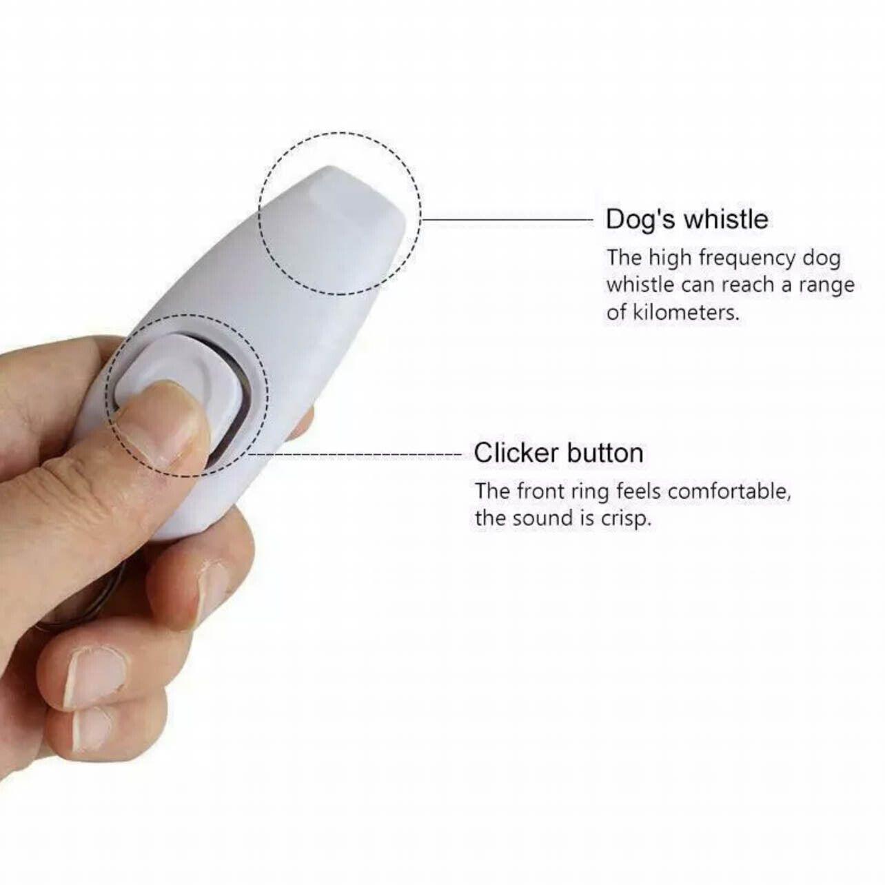 Dog Training Aids: Dog Whistle and Clicker Set for Training Stop Barking Obedience Tool Combo - Green