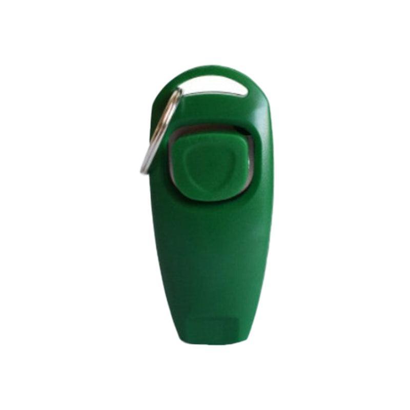 Dog Training Aids: Dog Whistle and Clicker Set for Training Stop Barking Obedience Tool Combo - Green