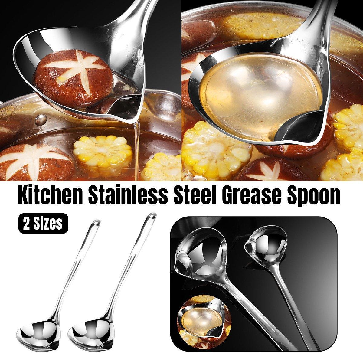 Kitchen Utensils: Oil Separator Spoon Kitchen Multifunctional Filter Household Hot Pot Soup Spoon - S