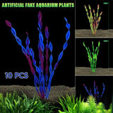 10PCS Artificial Plants Fish Tank Aquarium Aquatic Plants Simulated Water Grass