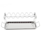 BBQs & Accessories: Foldable Stainless Steel Barbecue Grill Rack for Chicken Legs Outdoor Cooking