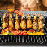 BBQs & Accessories: Foldable Stainless Steel Barbecue Grill Rack for Chicken Legs Outdoor Cooking