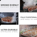 BBQs & Accessories: Barbecue Grill Net Outdoor BBQ Rack Cooking Basket Baking Tool Picnic Camping - Black