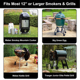 BBQs & Accessories: Barbecue Grill Net Outdoor BBQ Rack Cooking Basket Baking Tool Picnic Camping - Silver